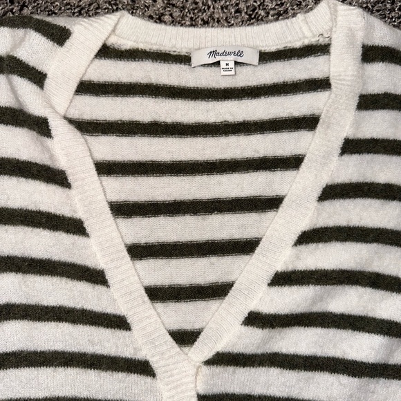 Madewell Wrap Front Sweater Elthorne Stripe - Picture 3 of 3